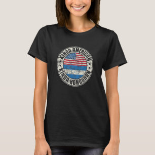 T-shirt Double citoyenneté américain hondurien Drapeau du