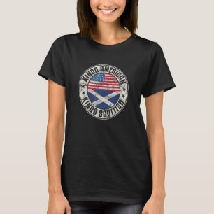 T-shirt Double citoyenneté Écosse Écosse Américaine Usa Fl