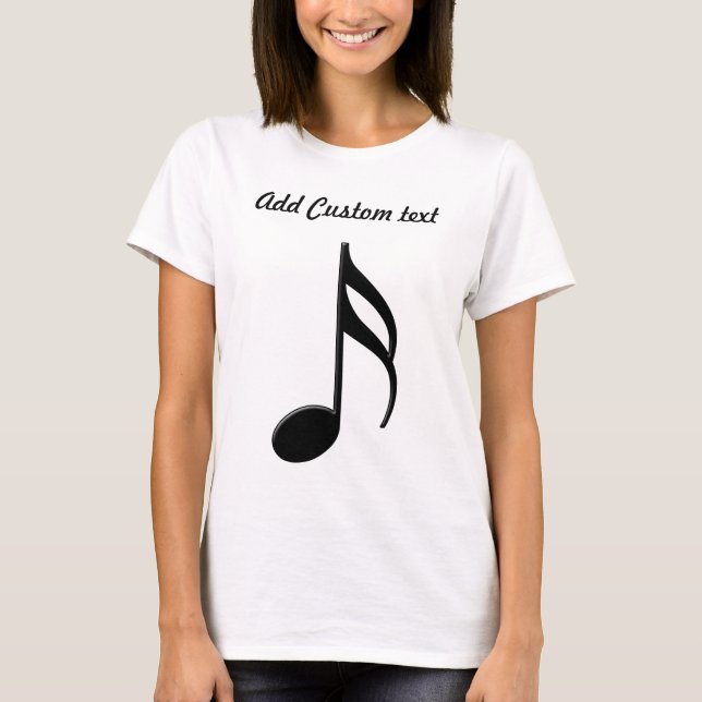 T-shirt Double croche - symbole de musique de seizième (Devant)
