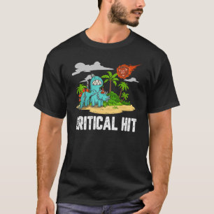 T-shirt Double dommages critique Hit RPG Gamer D20 Dice Ar