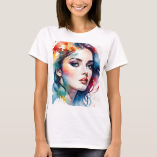 T-shirt Double exposition art femme