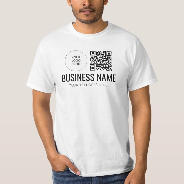 T-shirt Double face Imprimer Code QR Logo Membre Mens Trav (Devant)