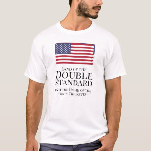 T-shirt Double standard américain