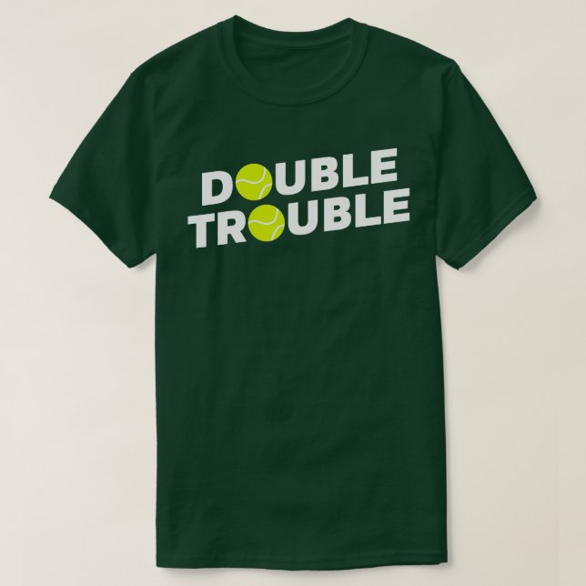 T-shirt Double trouble Funny (Design devant)