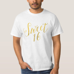 T-shirt Douce 16 Citation Faux Gold Foil Modèle
