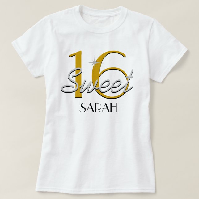 T-shirt Douce 16 Éperche Argent/Or (Design devant)