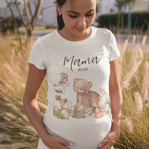 T-shirt Douce Oursonne de Fête de Bébé en Forêt