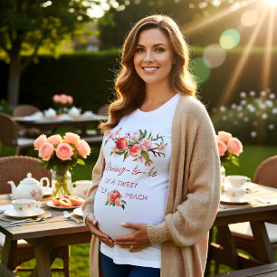 T-shirt Douce petite maman pêche