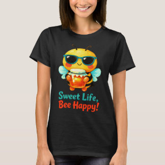 T-shirt Douce Vie Abeille Heureuse Calembour de Miel Abeil