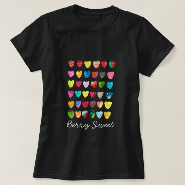 T-shirt Douceur fraise mignonne aquarelle de fruit mignon (Design devant)