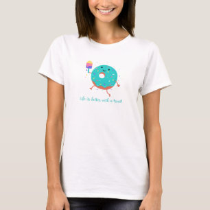 T-shirt Douceurs de Donuts d'Été et Sucettes Glacées Migno