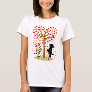 T-shirt Douche des Coeurs Labradors Jaune et Noir