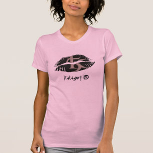 T-shirt Douille chaude de casquette des dames aa de lèvre