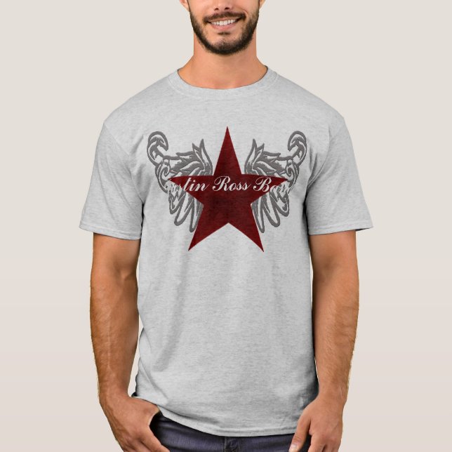 T-shirt douille de bande de Justin ross longue (Devant)