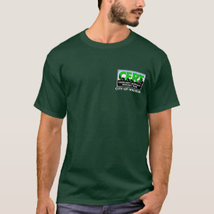 T-shirt Douille de CERT de Houston longue (vert)