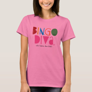 T-shirt Douille de dames de diva de bingo-test longue