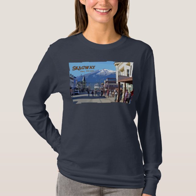 T-shirt Douille de dames de Skagway longue (Devant)