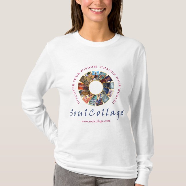 T-shirt Douille de dames de SoulCollage® longue (Devant)