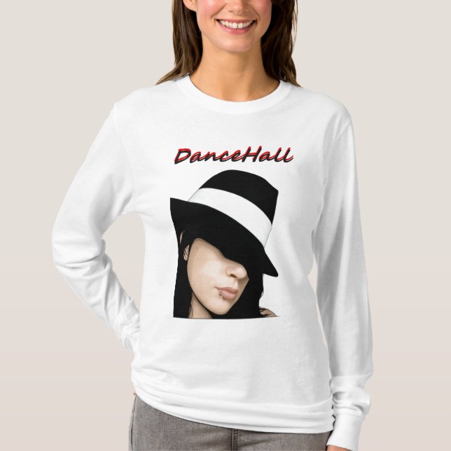 T-shirt Douille de Hoody de Dancehall-Dames longue (Devant)
