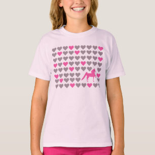 T-shirt Douille de la jeunesse 3/4 des filles - amant de