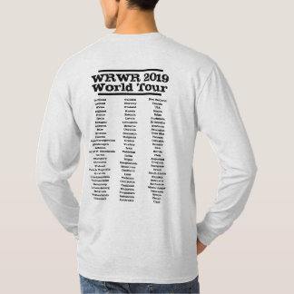T-shirt Douille de tour du monde de WRWR longue