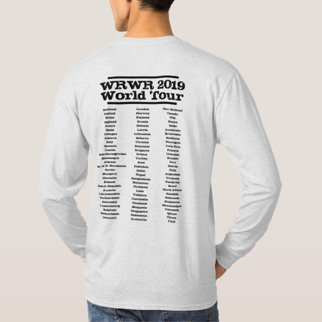 T-shirt Douille de tour du monde de WRWR longue (Dos)