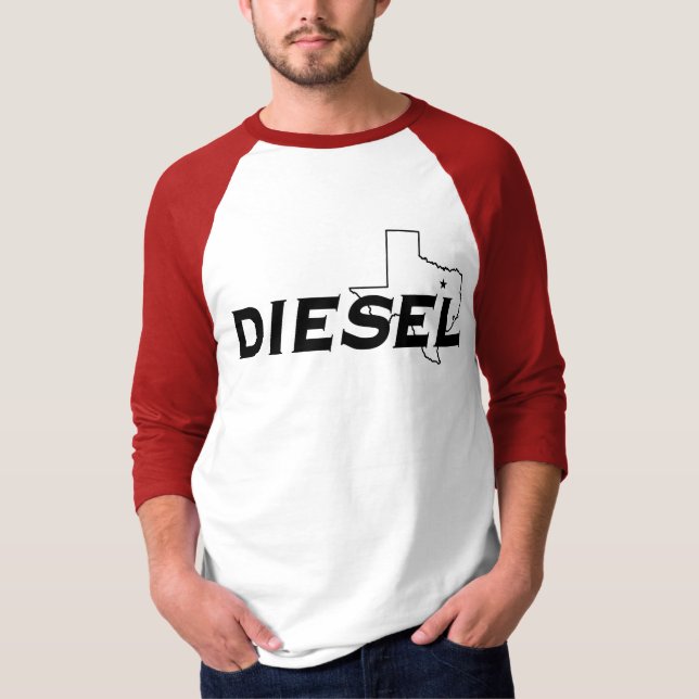 T-shirt Douille diesel rouge/noir 3/4 (Devant)