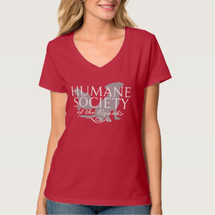 T-shirt Douille nanoe rouge-foncé de short de V-Cou de