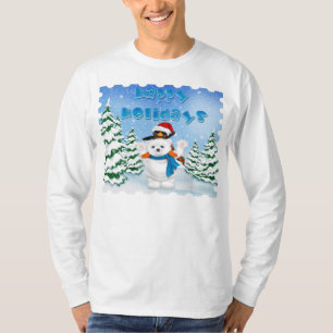 T-shirt Douille T des hommes de pingouin d'ours blanc de