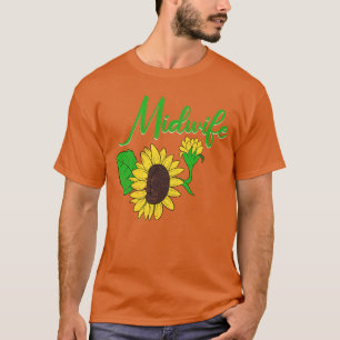 T-shirt Doula Midwifery Soutien à la naissance Sunflower M