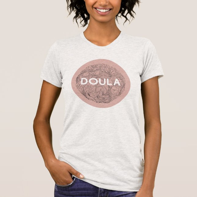 T-shirt Doula Shirt avec l'art botanique (Devant)