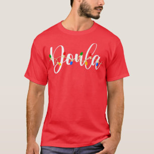 T-shirt Doula Xmas Famille Lumière Correspondance Groupe d