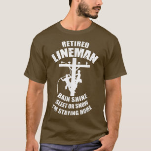 T-shirt Douleur Lineman Retraitée Brille Sleet Ou Neige Je