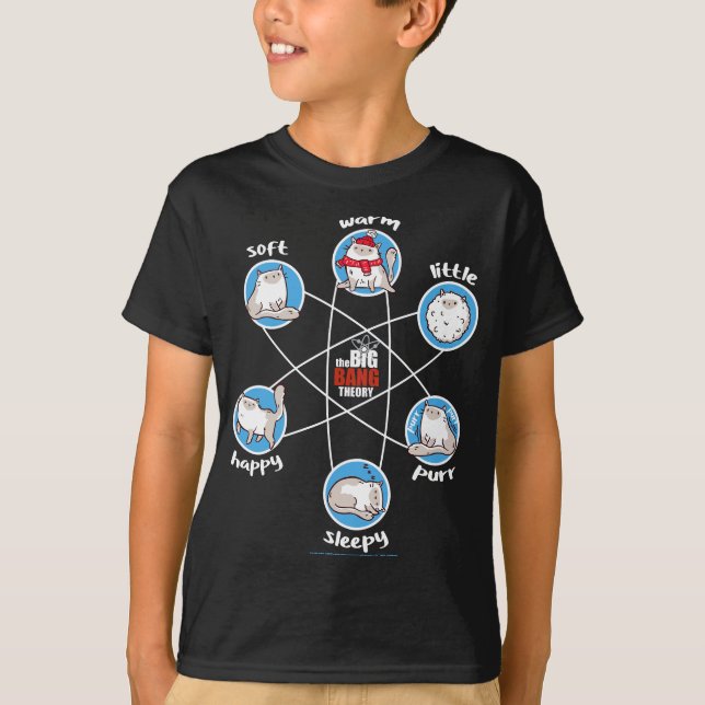 T-shirt Doux Chaud Petit Joyeux Sleepy Kitty (Devant)