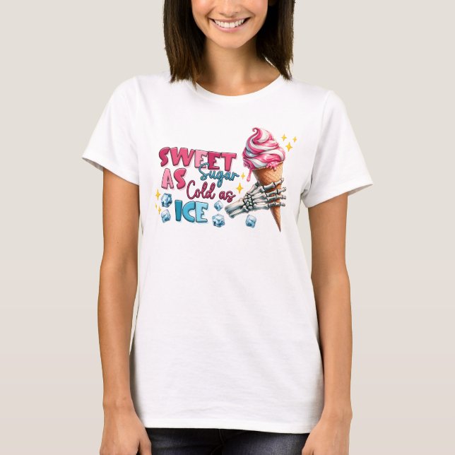 T-shirt Doux comme sucre froid comme glace (Devant)
