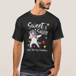 T-shirt Doux Et Sassy Comme Ma Grand-Mère Qui Correspond À