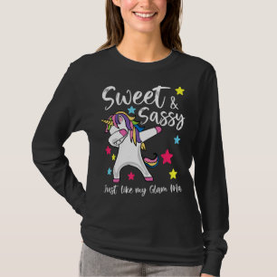 T-shirt Doux Et Sassy Comme Mon Glam Ma grand-mère Daugh