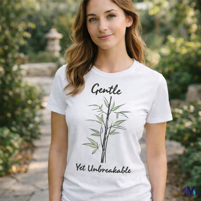 T-shirt Doux mais non cassable - Bamboo Strength Line Art (Créateur téléchargé)