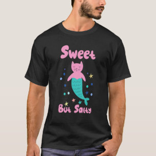 T-shirt Doux mais salé Chat Sirène