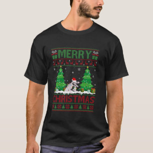 T-shirt Doux moche Alligator d'éclairage de l'arbre de Noë