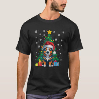 T-shirt Doux moche arbre de Noël Light Chien de bétail aus