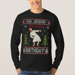 T-shirt Doux moche Go Jesus C'est ton anniversaire Joyeux 