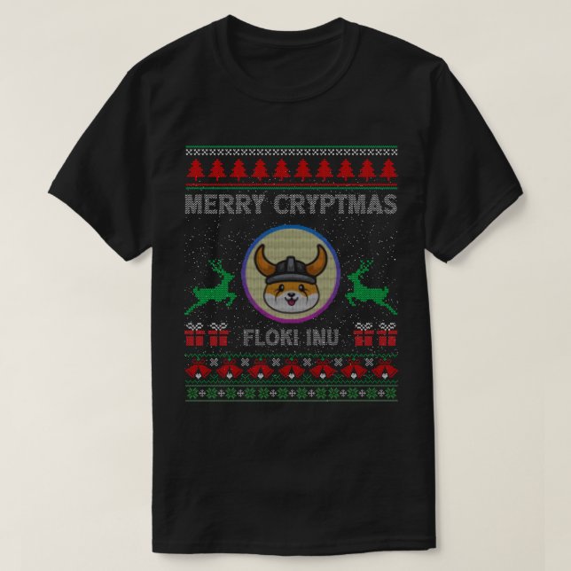T-shirt Doux moche merveille floki floki Inu Crypto Coin (Design devant)