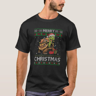 T-shirt Doux moche style Xmas clair Père Noël Giant Tortoi