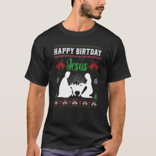 T-shirt Doux moche tenue de Noël Joyeux anniversaire Jésus