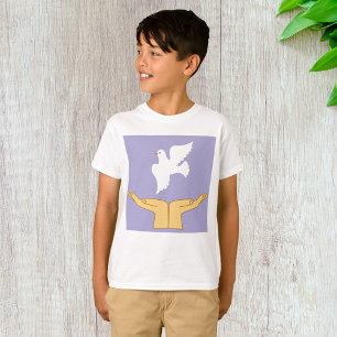 T-shirt Dove Bird World Peace White