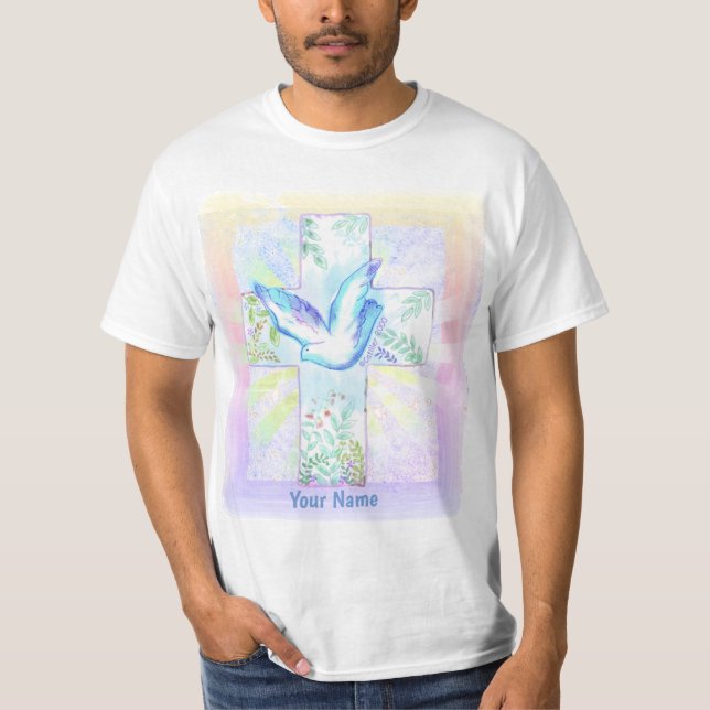 T-shirt Dove Christian Cross (Devant)
