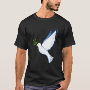 T-shirt Dove Peace Flying Olive Branche Symbole Ailes Oise