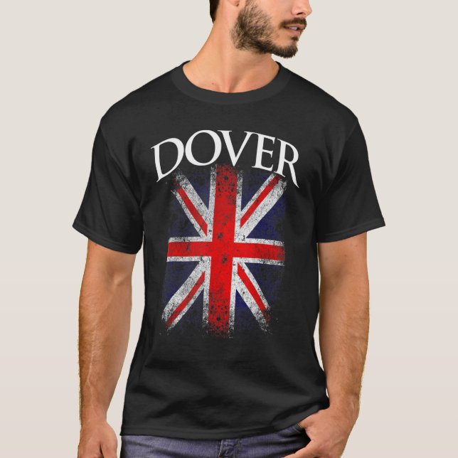 T-shirt Dover Angleterre Drapeau britannique drôle (Devant)