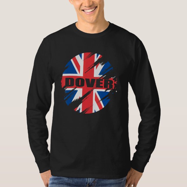 T-shirt Dover British Flag Angleterre Royaume-Uni Angleter (Devant)